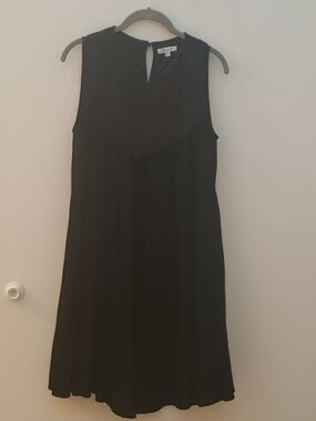 White Birch Black Lined Lace Yolk Sleeveless Mini Dress Medium M